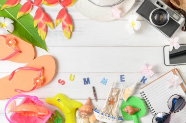 aksesuarlar hazırlamak ve öğeleri yaz için seyahat