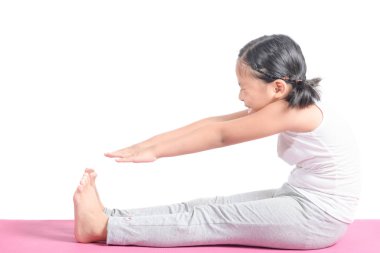 kilo vermek için egzersiz yapıyor Asyalı kız 