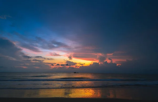 Beautiful cloudy on Sunrise at Khanom beach, Nakhon Si Thammarat