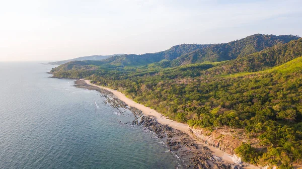 Letecký Pohled Khlong Hin Beach Ostrově Lanta Noi Jižně Thajska — Stock fotografie