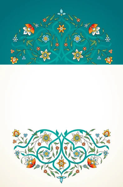 Floral card Eastern style.