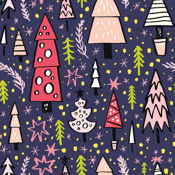 クリスマスツリーのパターン — ストックベクタ