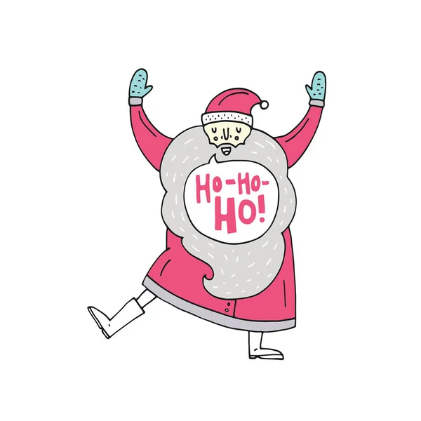 Gelukkig dansende Santa Claus — Stockvector
