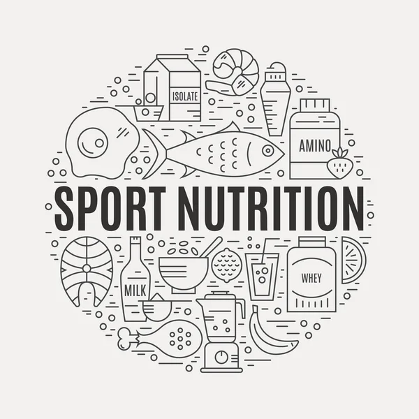 Sport Nutrition Concept — Stock Illustration Sport Nutrition Concept Vector Graphics