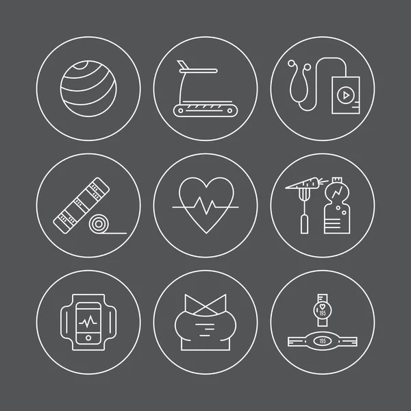 Healthy Lifestyle Icons — Stock Vector