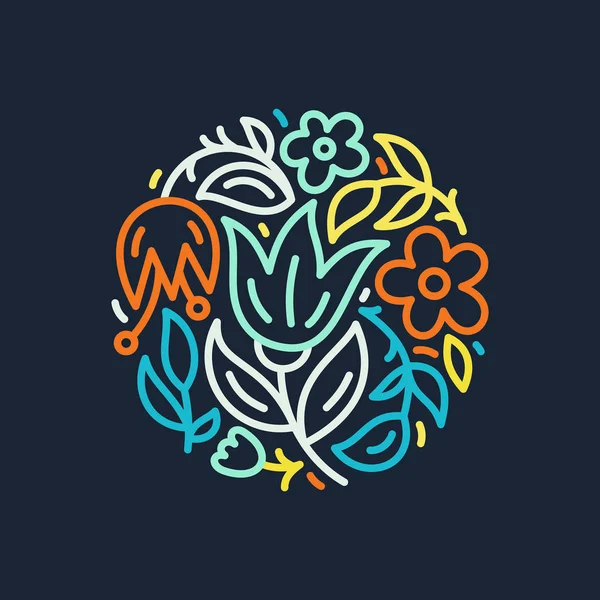 Logotipo del negocio de flores — Archivo Imágenes Vectoriales