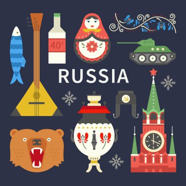 Düz Rus sembolleri
