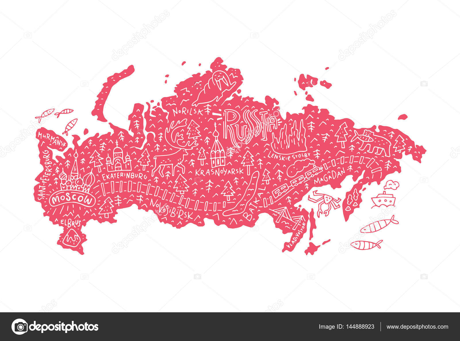 Вектор карта россии