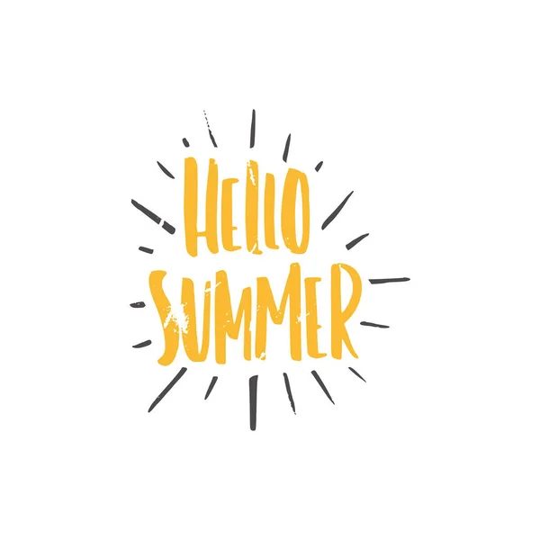 Bonjour lettrage d'été — Image vectorielle