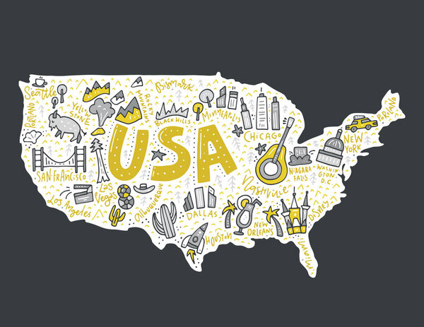 USA Map Vector