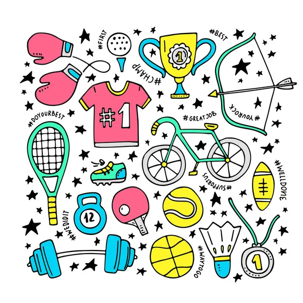 Esporte Clipart Elementos — Vetor de Stock