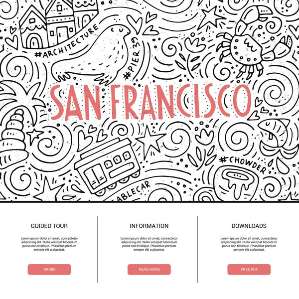 San Fransisco Vector — Vetor de Stock