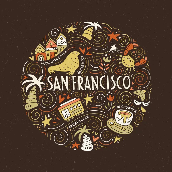 San Fransisco ilustrace — Stockový vektor