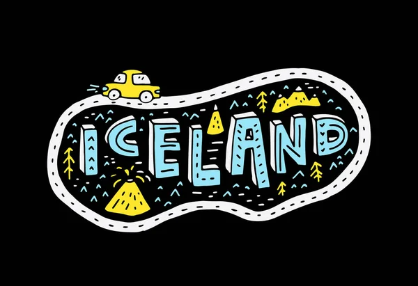 アイスランドのベクトル図 — ストックベクタ