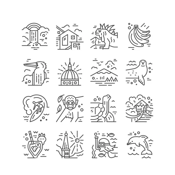 Ecuador symbols in vector — Stock Vector