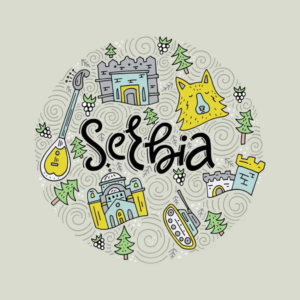 Vector símbolos Serbia — Vector de stock