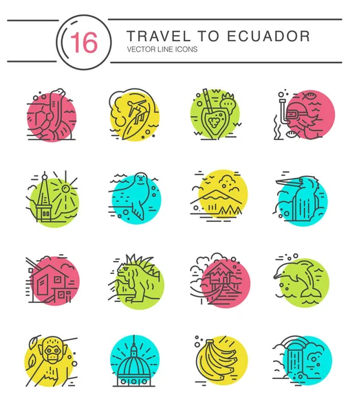 Ecuador simboli Vettore — Vettoriale Stock
