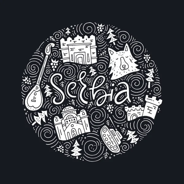 セルビアのシンボル ベクトル — ストックベクタ