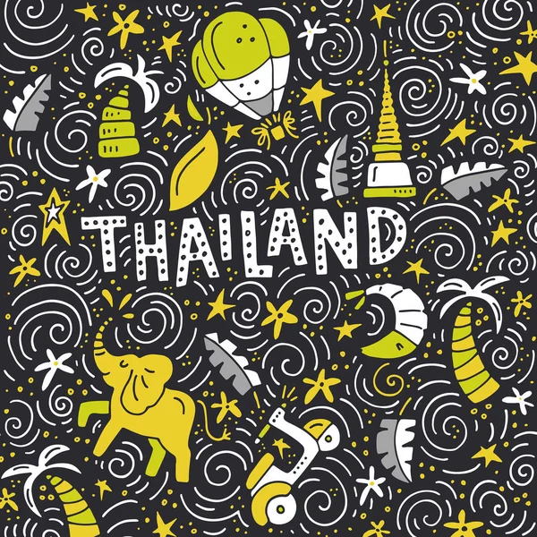 Ταϊλάνδη πλατεία έννοια — Διανυσματικό Αρχείο