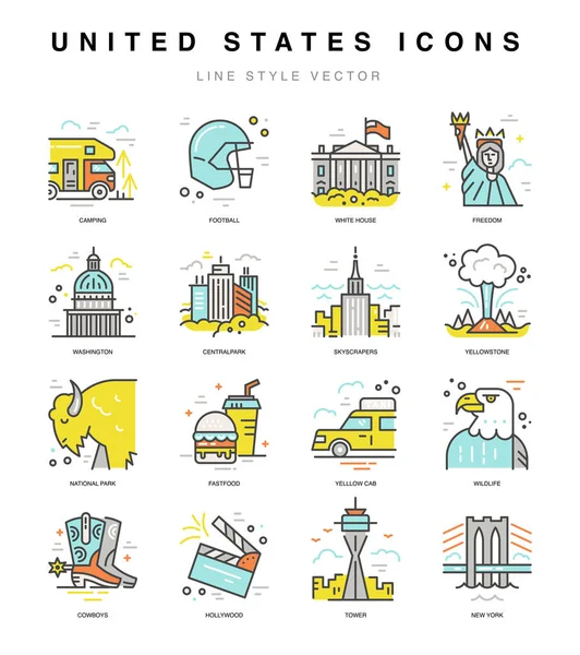 Symbole der Vereinigten Staaten — Stockvektor