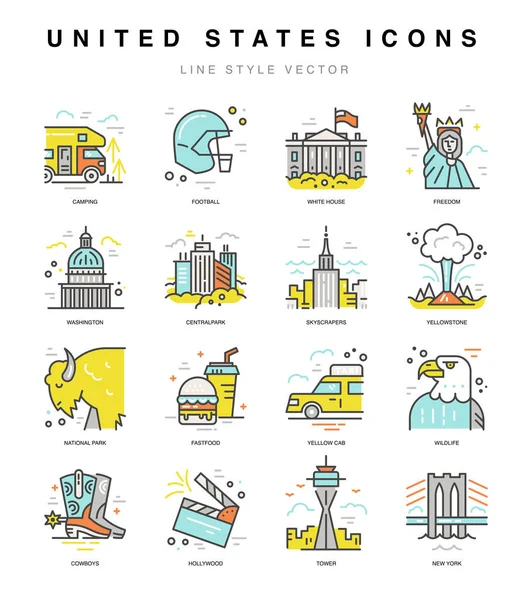 United States Icons — Stock Vector © Favetelinguis199 146989491