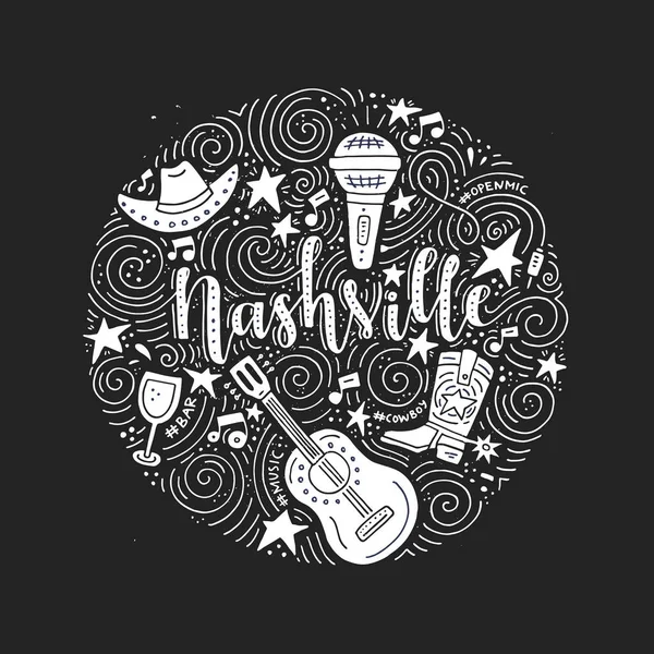 Nashville sembolleri — Stok Vektör