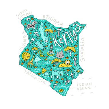 Karikatür harita Kenya