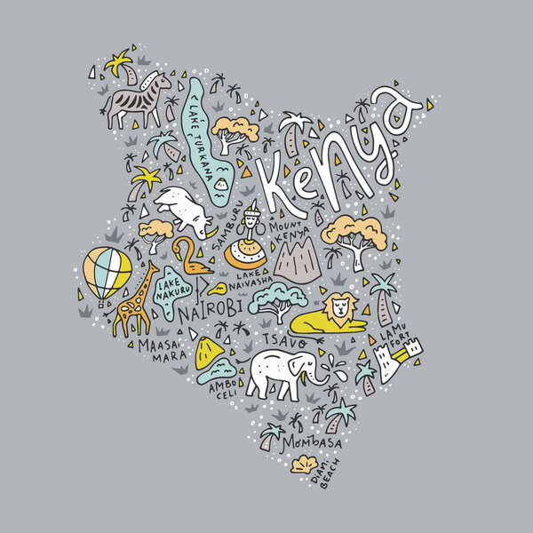 Мультфильм Карта Кении
