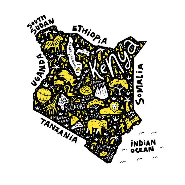 Мультфильм Карта Кении
