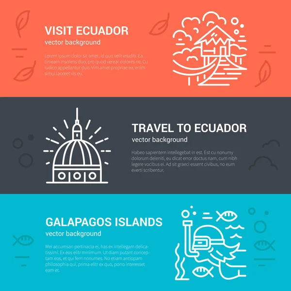 Ecuador flyer ontwerpen — Stockvector