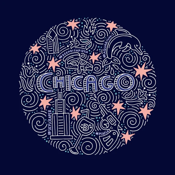 Concepto vectorial de Chicago — Vector de stock