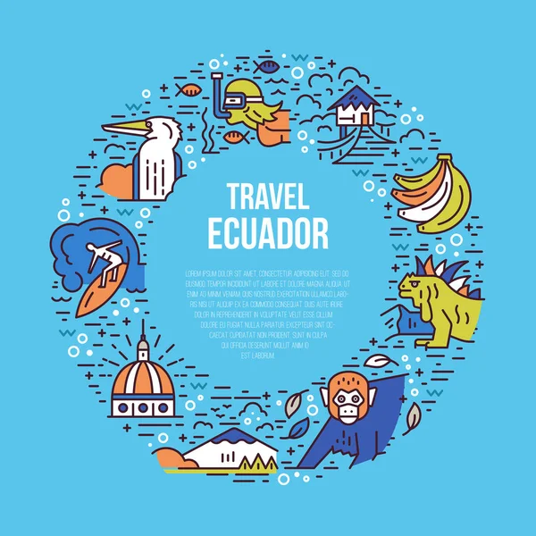 Ecuador Vector Ilustración — Archivo Imágenes Vectoriales