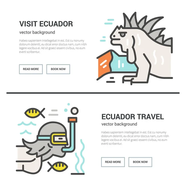 Diseño de volante Ecuador — Vector de stock