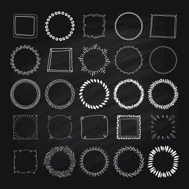 Handdrawn çerçeve koleksiyonu