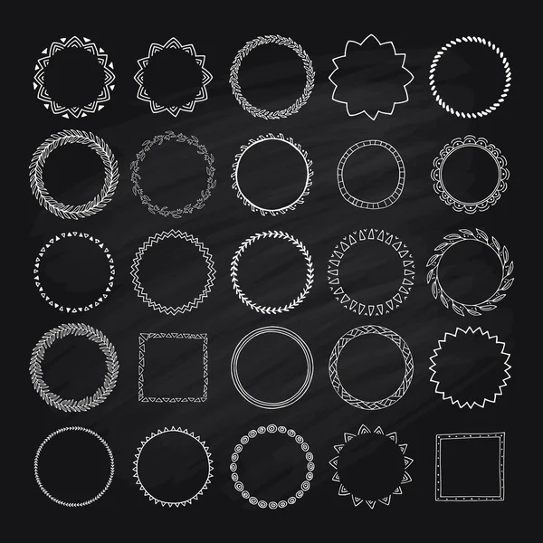 Coleção moldura desenhada à mão — Vetor de Stock