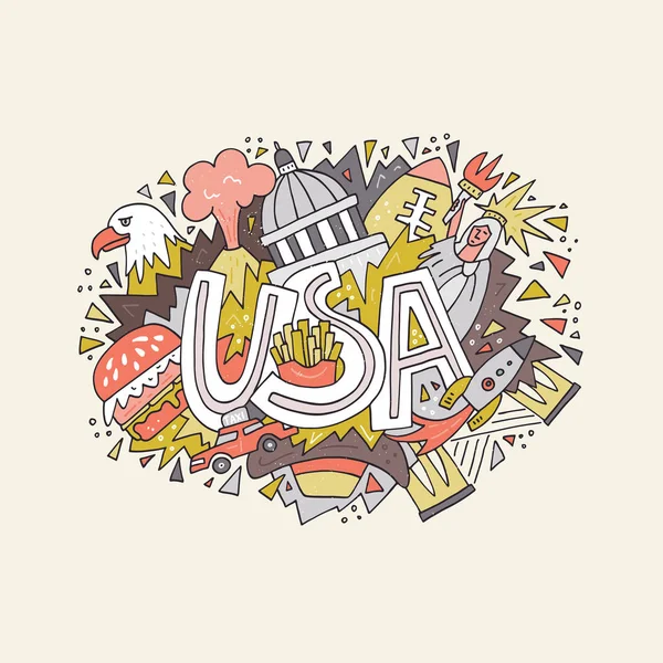 Vector Concept Usa — Stockvector