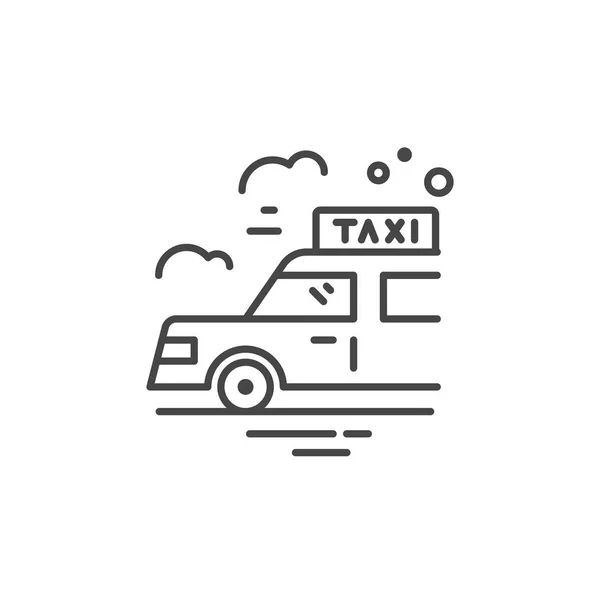 Icône de ligne de taxi — Image vectorielle