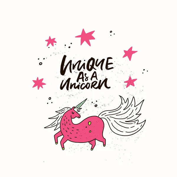 Lettrage vectoriel licorne — Image vectorielle