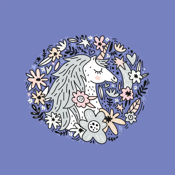 Vector unicornio lindo — Archivo Imágenes Vectoriales