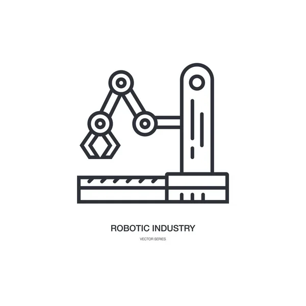 Icono robot industrial — Vector de stock