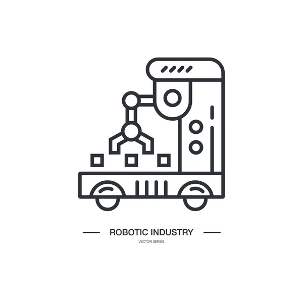 Icono robot industrial — Vector de stock