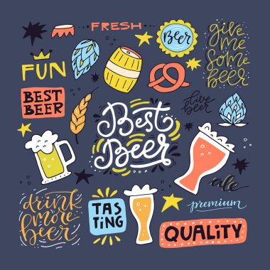 Elle çizilmiş bira illüstrasyon