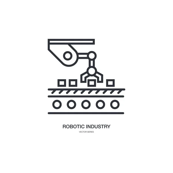 Значок промышленного робота — стоковый вектор