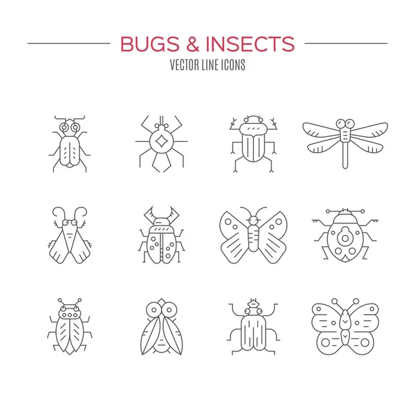 Böcek Icons Collection — Stok Vektör