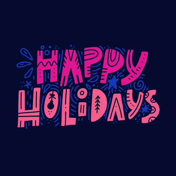 Design de cartão Happy Holidays — Vetor de Stock