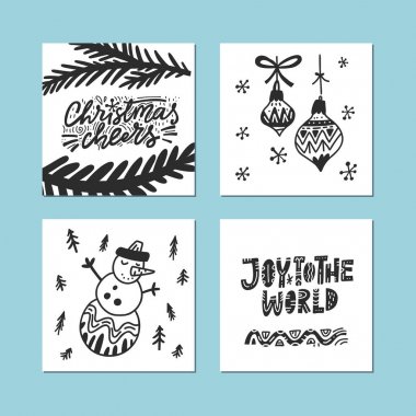 Neşeli Noel kartı toplama