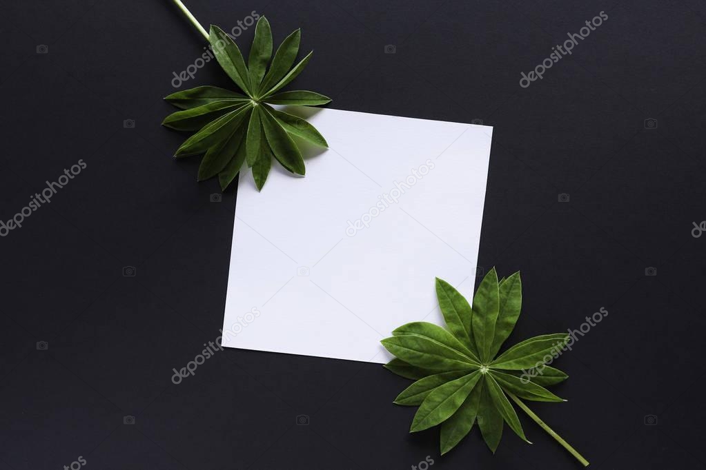 Mockup with flowers
