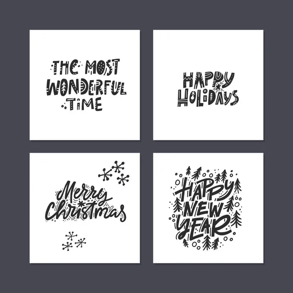 Set de letras navideñas — Vector de stock