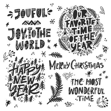 Noel Handdrawn yazı kümesi