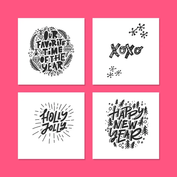 Christmas Lettering Set — Stock Vector